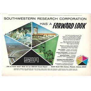 Vintage 1968 to 1969 Southwestern Research Corporation Report Print Ad